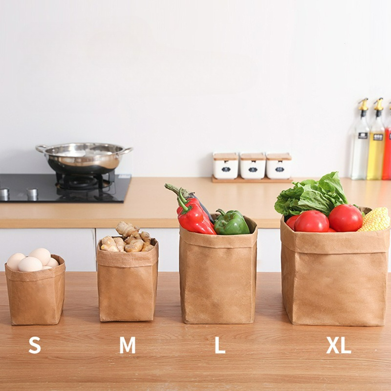 Kraft Paper Bag Washable Paper - Reusable Produce Bag recension och pris