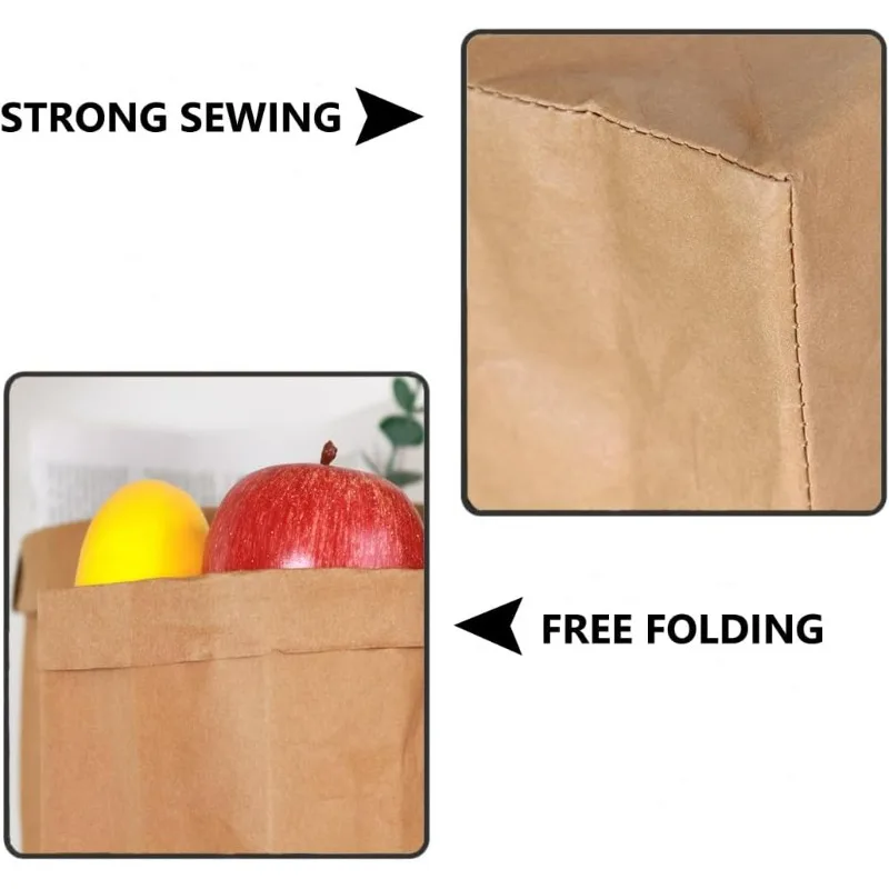 Kraft Paper Bag Washable Paper - Reusable Produce Bag recension och pris