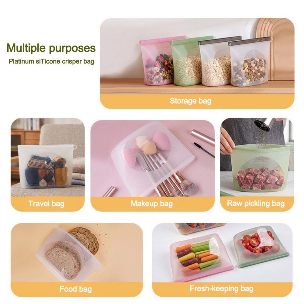 Silicone Food Preservation Bag - Reusable Produce Bag recension och pris