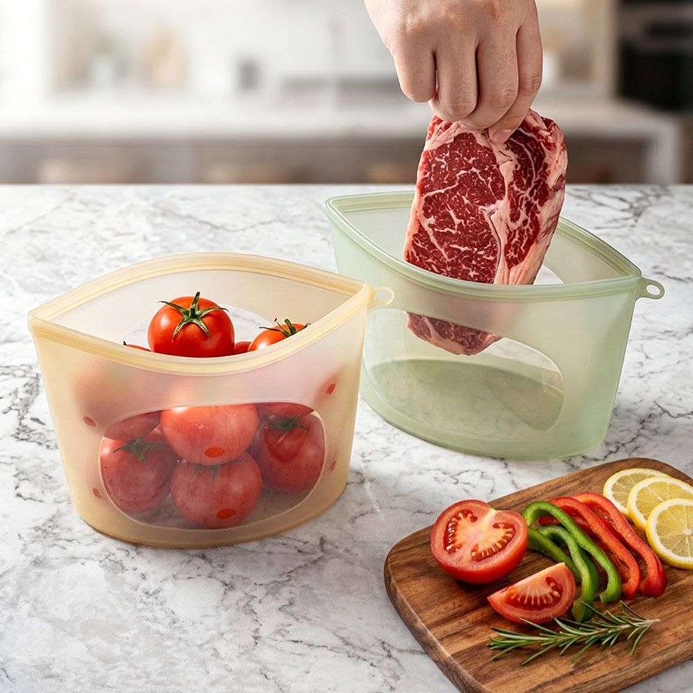 Silicone Food Preservation Bag - Reusable Produce Bag recension och pris