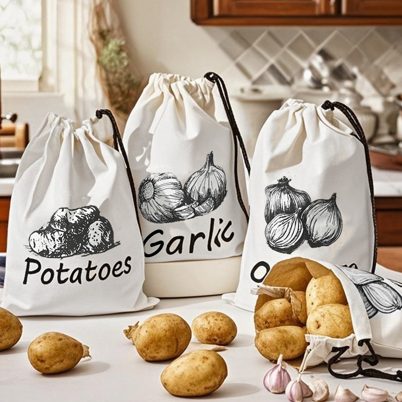 Garlic Onion Fruit Drawstring  - Reusable Produce Bag recension och pris