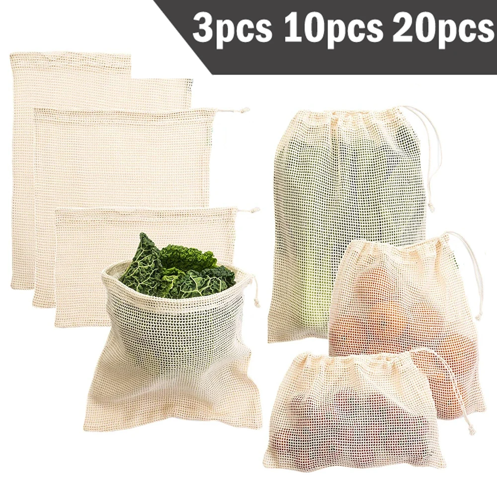 3 6 10pcs Reusable Produce Bag - Reusable Produce Bag recension och pris