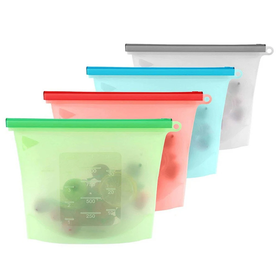 1000ml Reusable Silicone Food  - Reusable Produce Bag recension och pris
