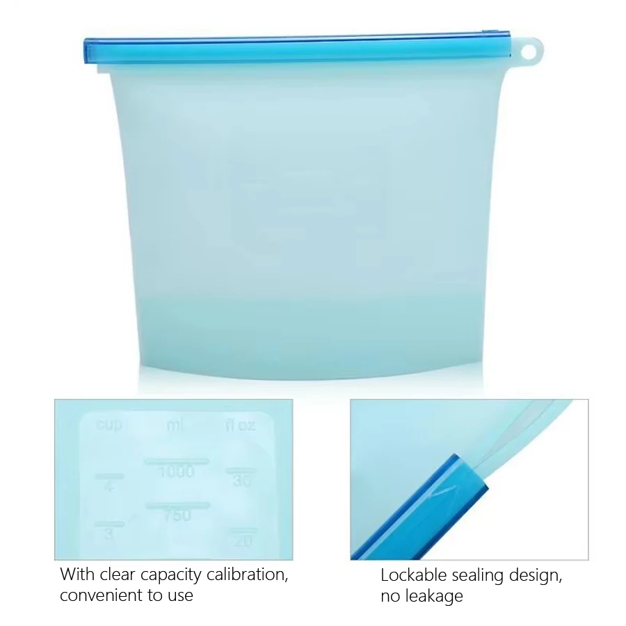 1000ml Reusable Silicone Food  - Reusable Produce Bag recension och pris